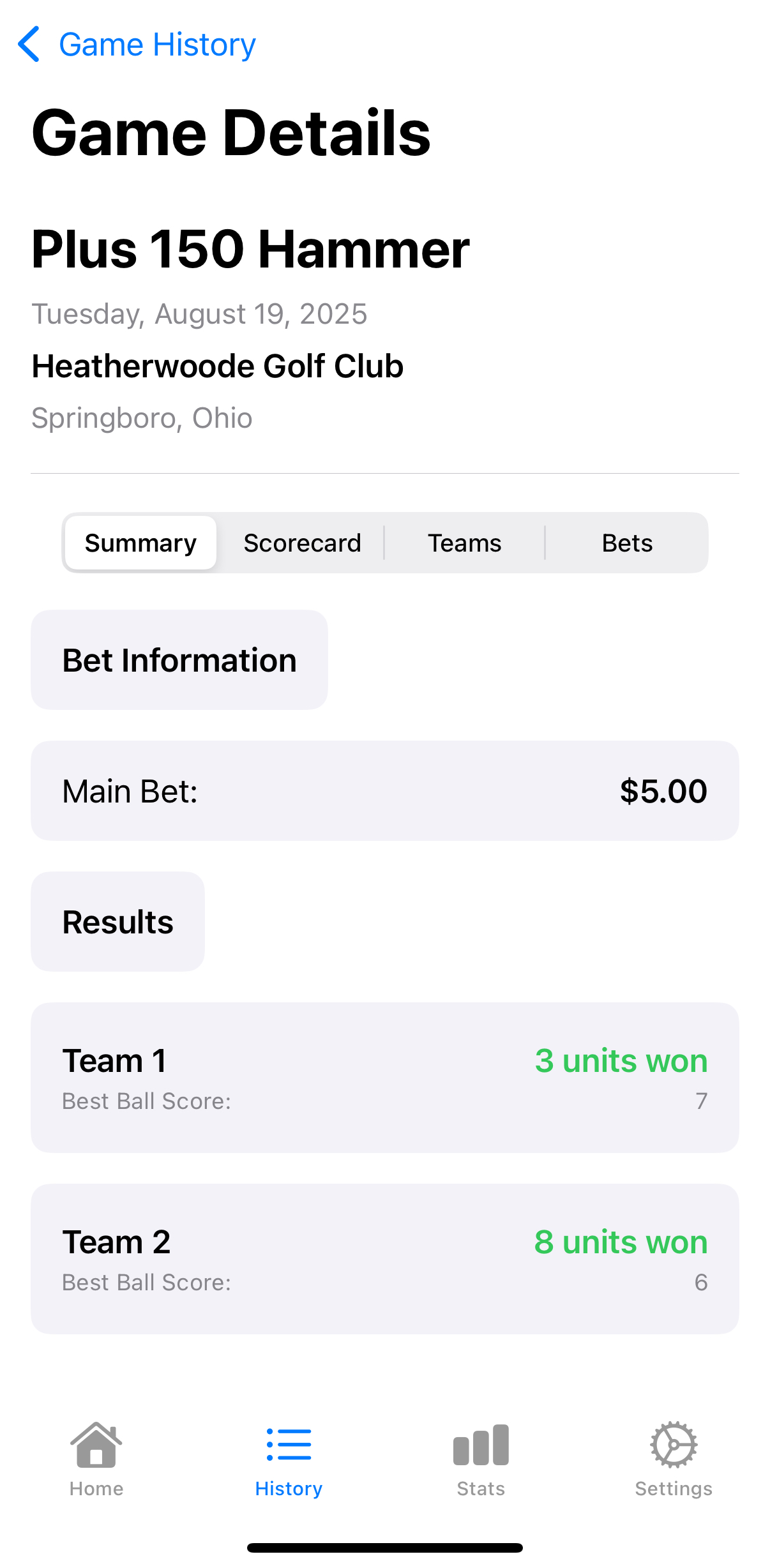 Game Results and Payouts